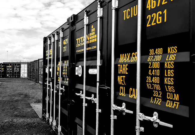 Our Titan Storage Containers for hire