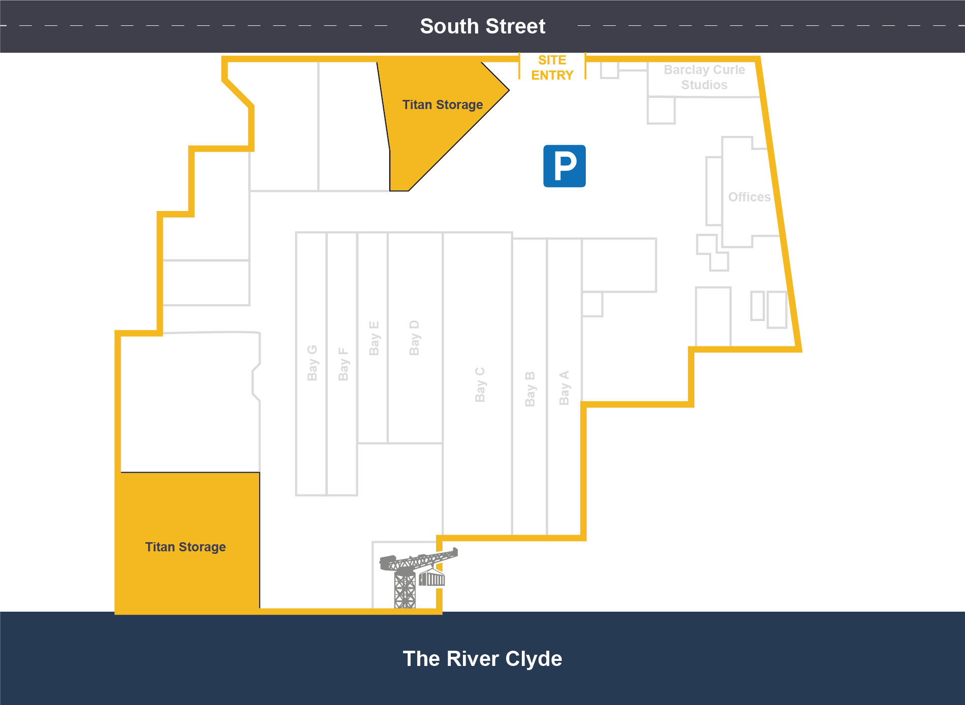 the site layout for Titan Container Storage