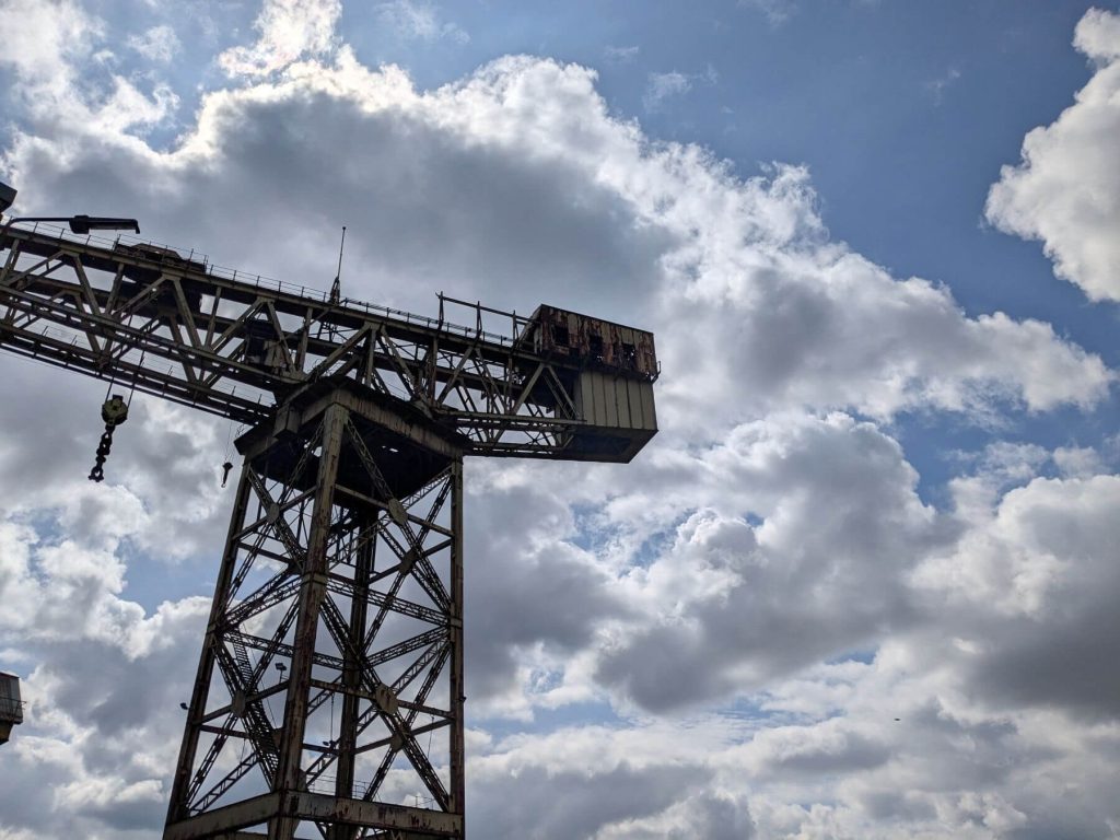 the history of the titan crane, Glasgow